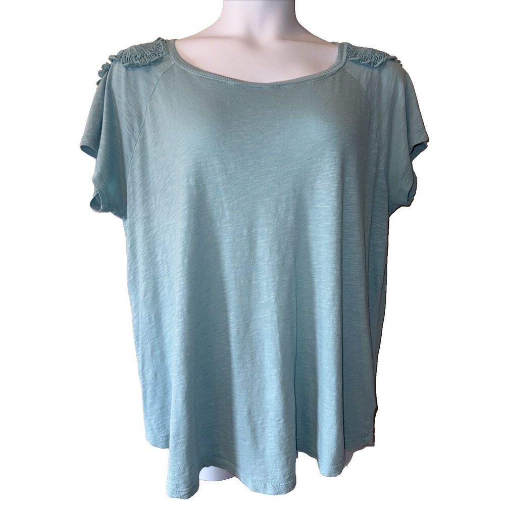 Torrid | Size 2 Crochet Back Light Blue Aqua Top Lightweight Boho